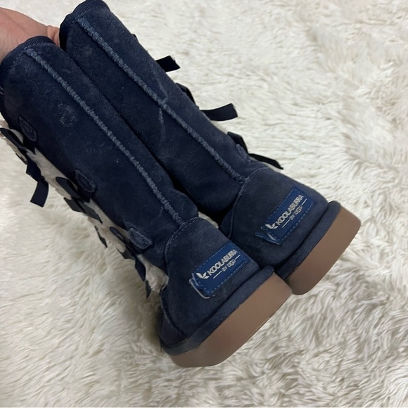 Koolaburra by UGG Victoria Blue Tall Boots EUC Girls Size 1 - Picture 6 of 8